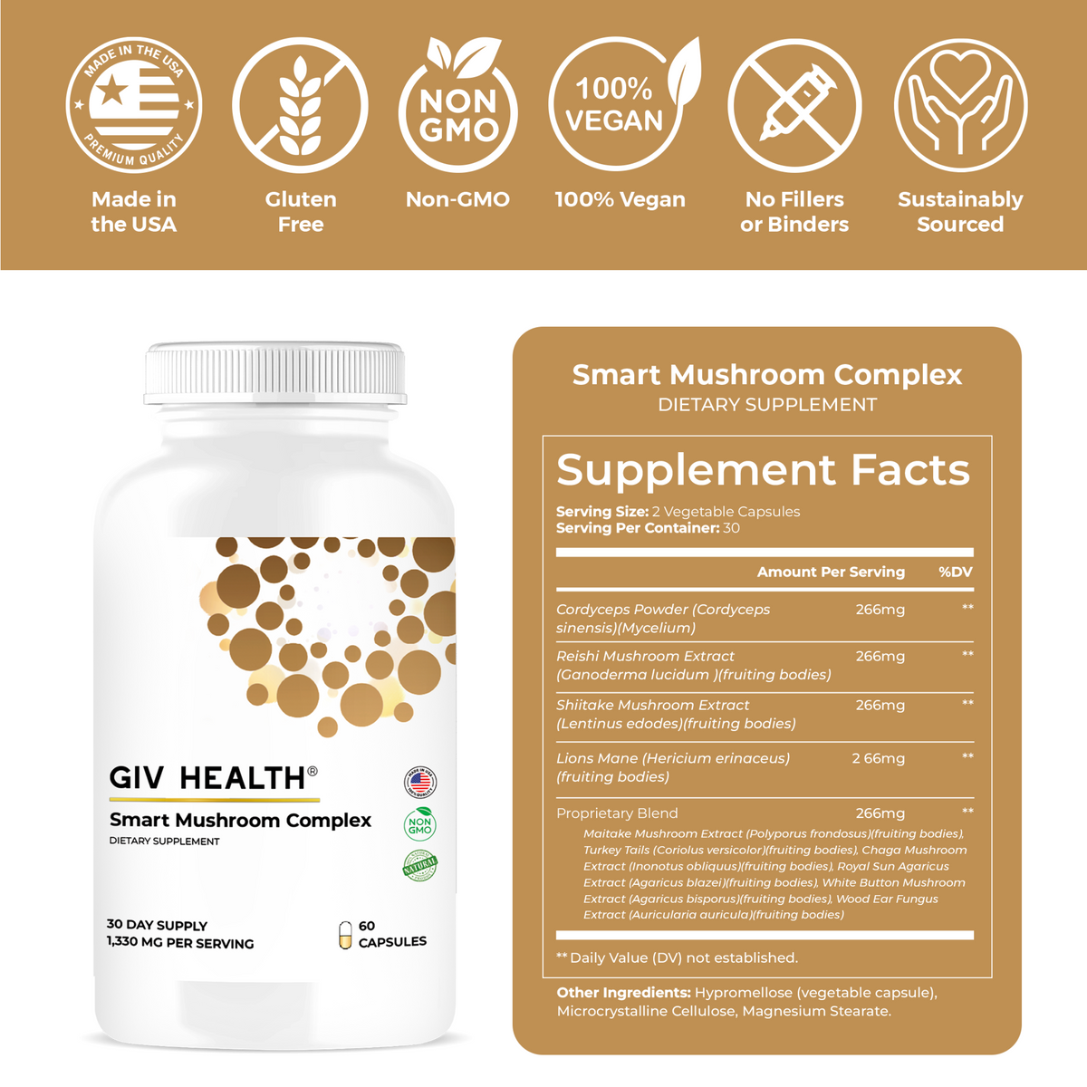 Smart Mushroom Complex - Advanced Brain + Immune Support