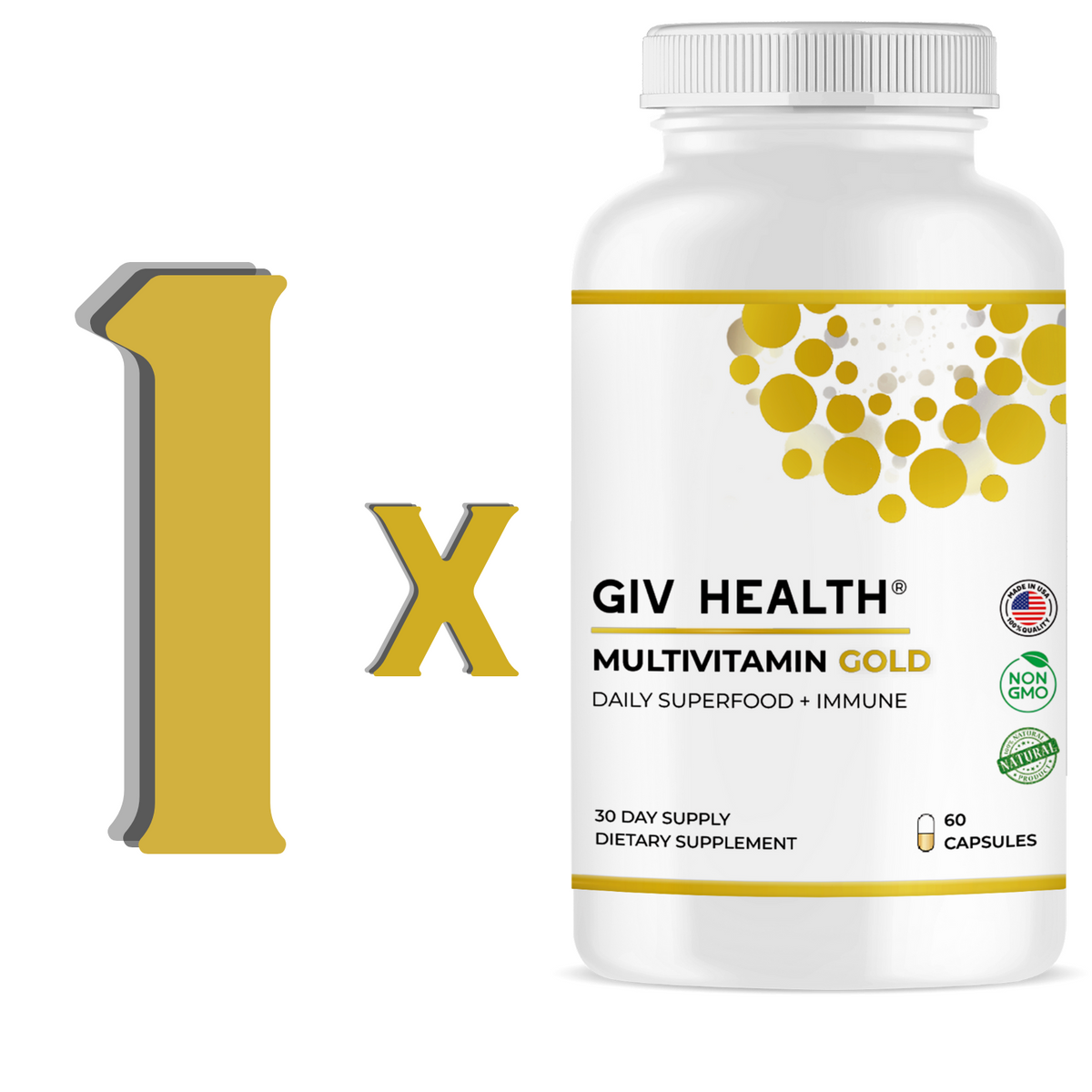 Multivitamin Gold- Advanced Superfood and Immune Dietary Vitamins for Men and Women