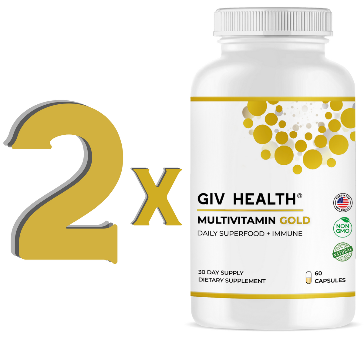 Multivitamin Gold- Advanced Superfood and Immune Dietary Vitamins for Men and Women