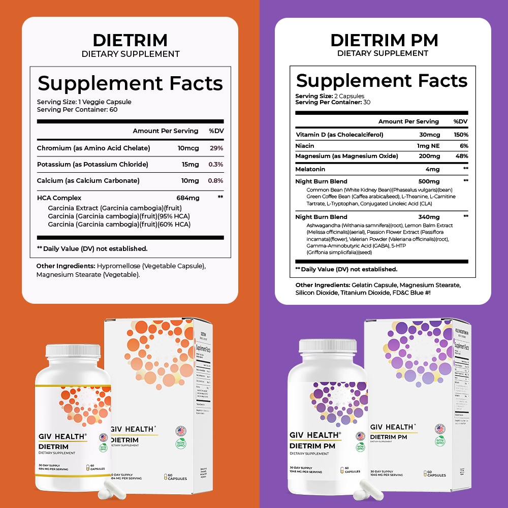 Dietrim Day &amp; Night Bundle – 24 Hour No More Cravings, Sleep Protection