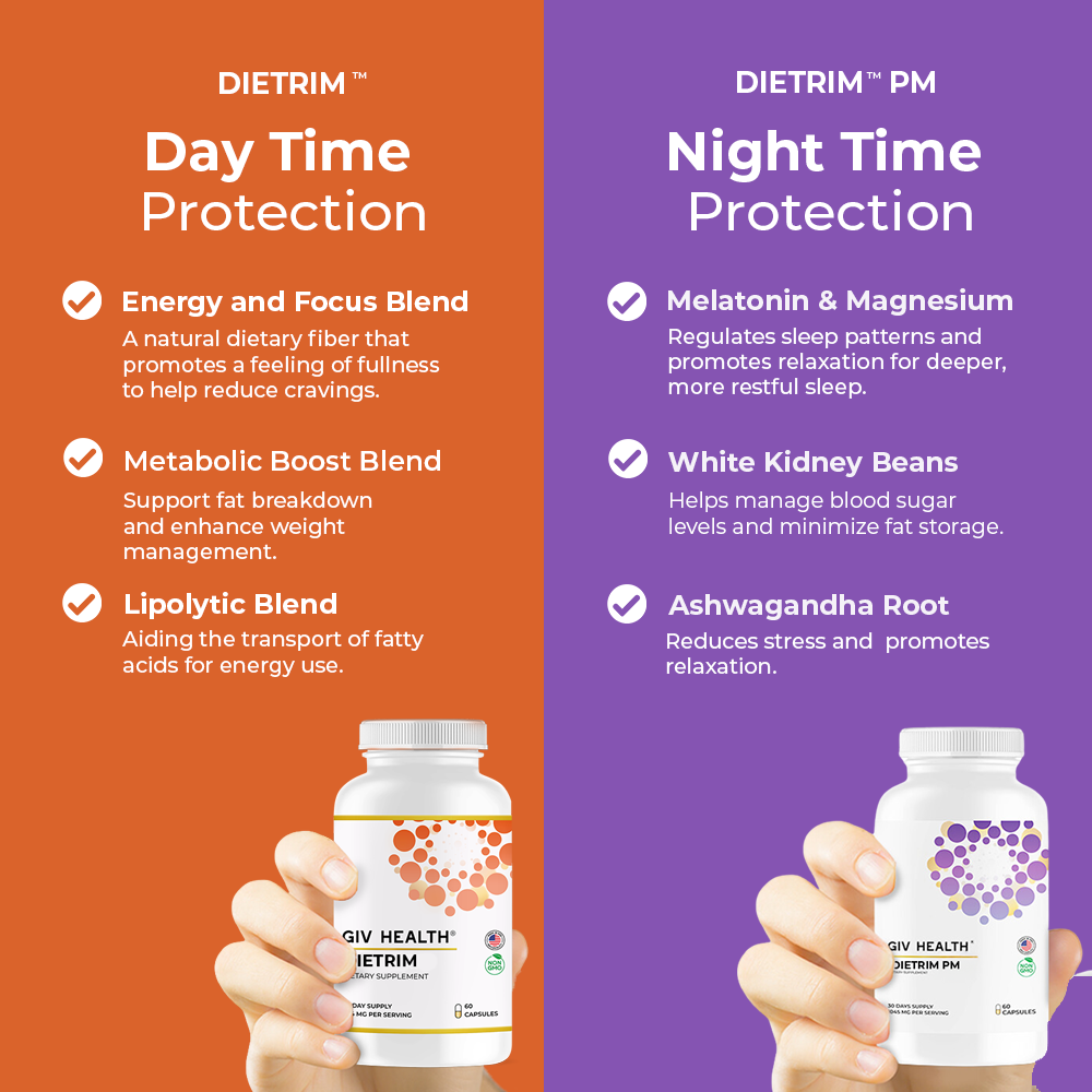 Dietrim Day &amp; Night Bundle – 24 Hour No More Cravings, Sleep Protection
