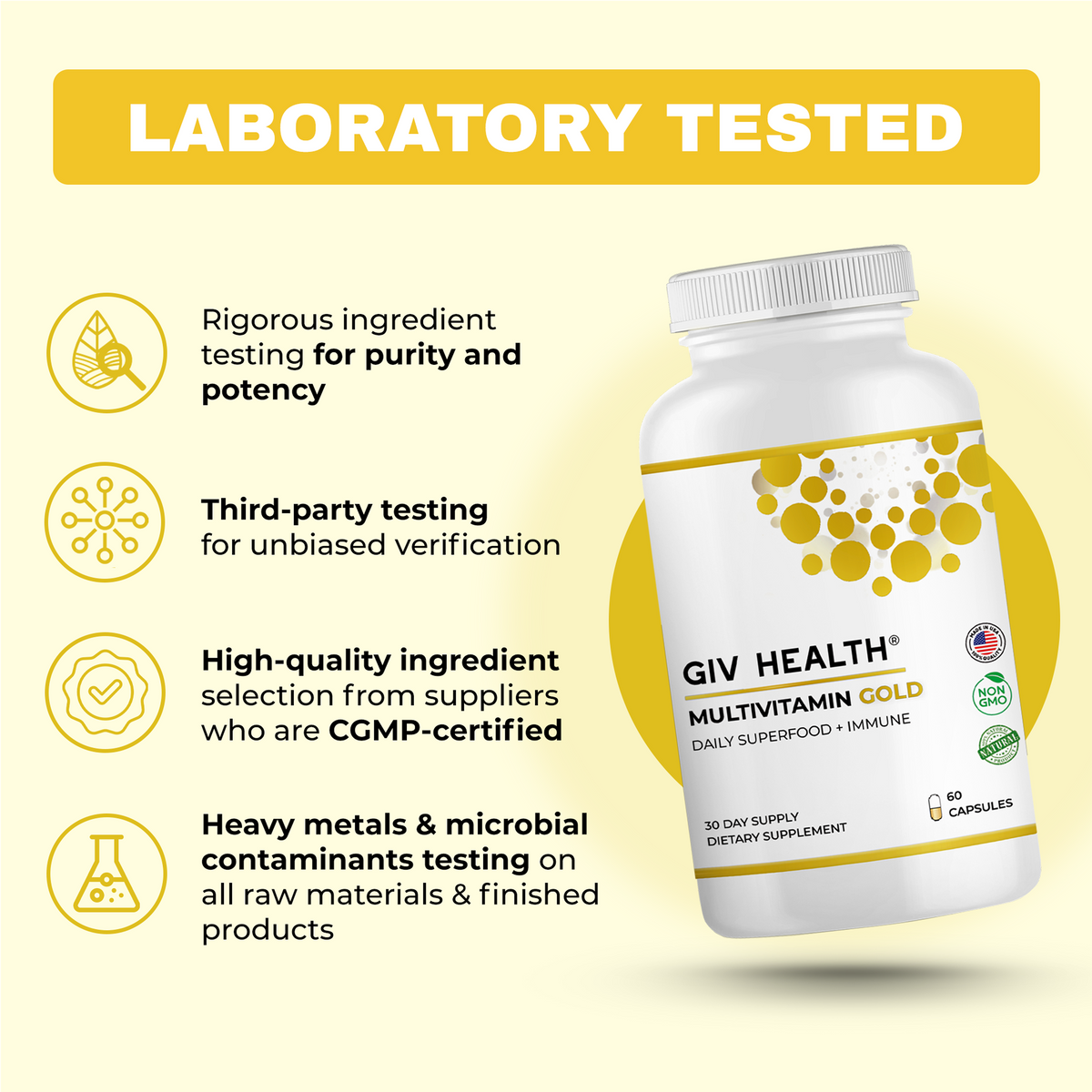Multivitamin Gold- Advanced Superfood and Immune Dietary Vitamins for Men and Women